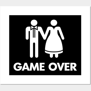 GAME OVER - FUNNY WEDDING DESIGN Posters and Art